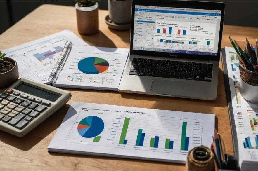 Picture of a person doing accountancy